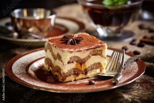 Premium tiramisu cake desert  © Kitorai