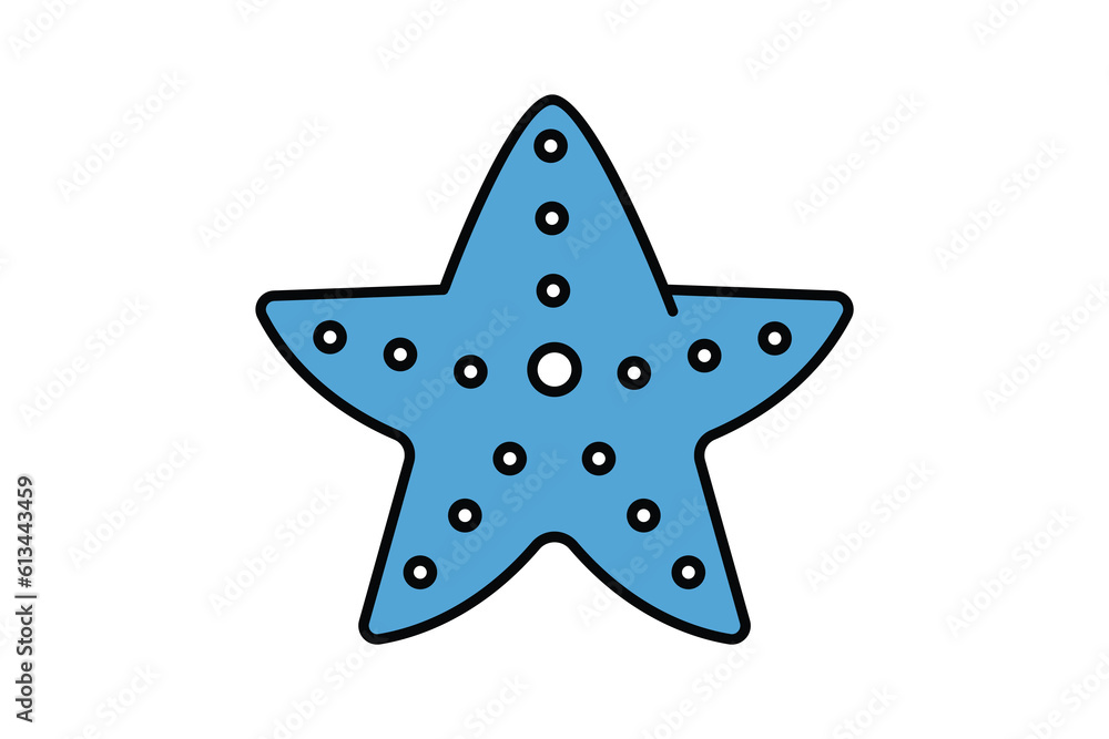 Starfish icon. Two tone icon style design. Simple vector design editable Starfish icon. Two tone icon style design. Simple vector design editable