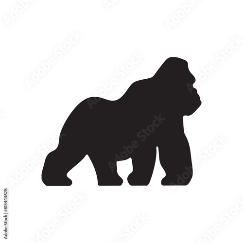 gorilla icon, logo, vector illustration.