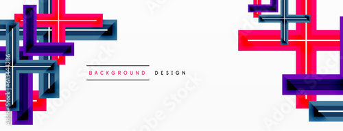 Cross line background minimal geometric template. Design for wallpaper, banner, background, landing page, wall art, invitation, prints, posters
