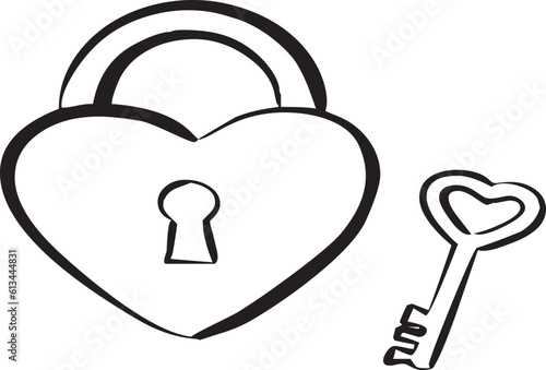 key black png key in heart shape