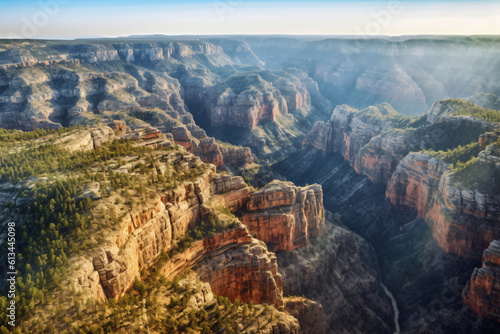 The Grand Canyon United States top view in the morning