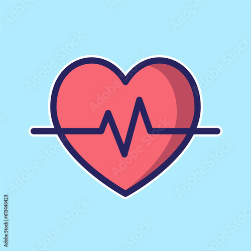 Hearth pulse icon vector on trendy design