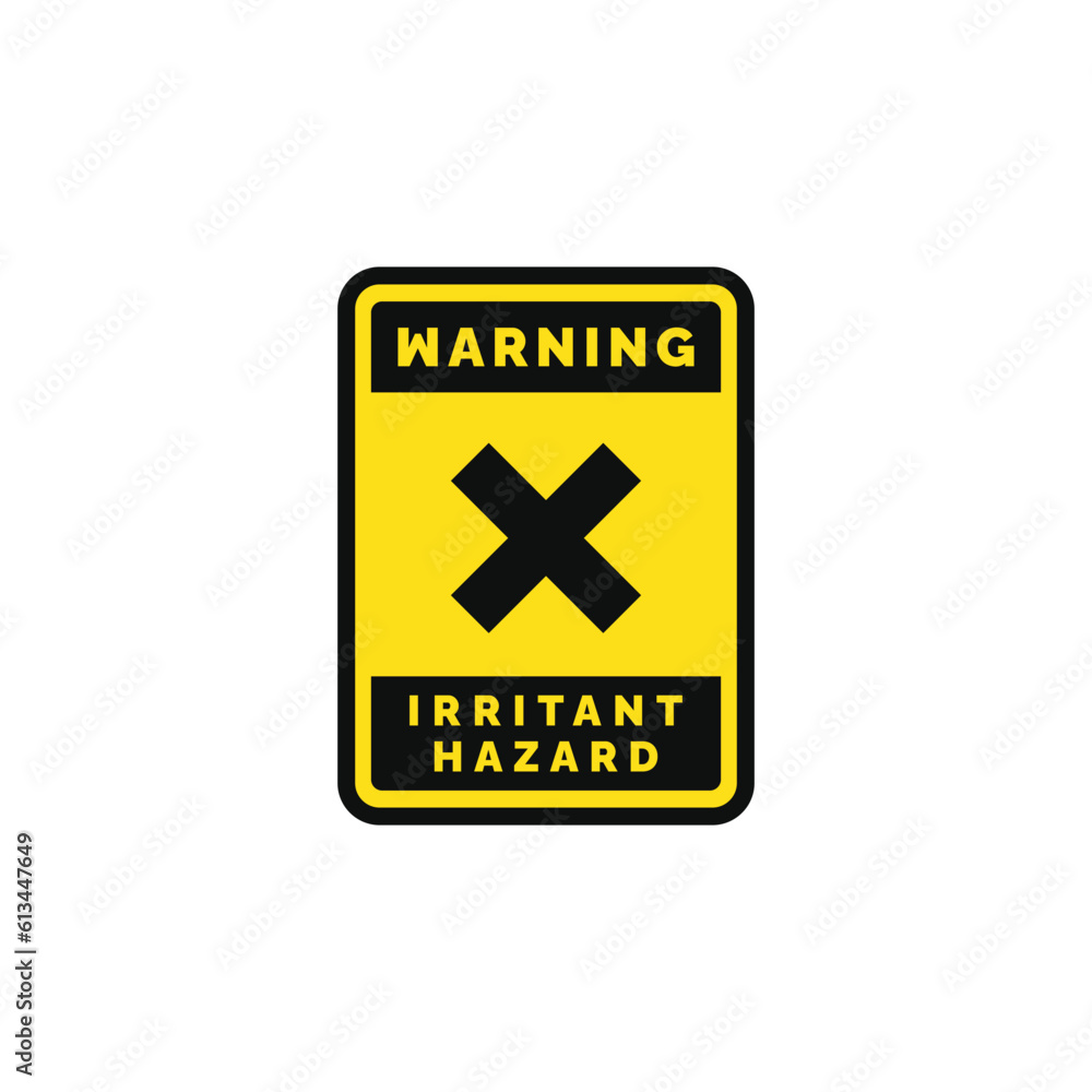 Irritant hazard caution warning symbol design vector Irritant hazard caution warning symbol design vector