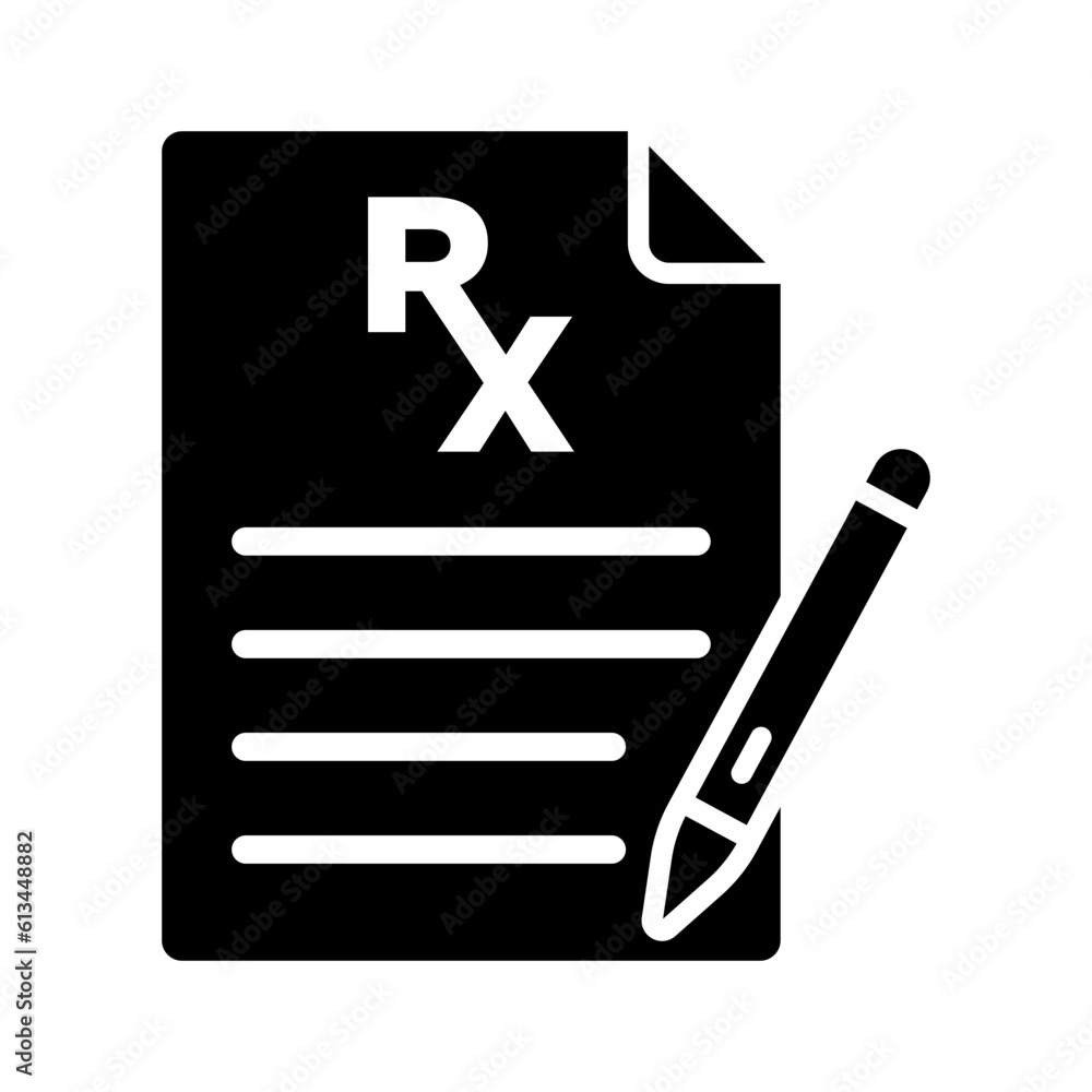 Medical recipe icon vector design template Medical recipe icon vector design template