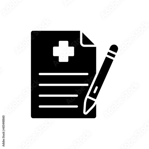 Medical recipe icon vector design template