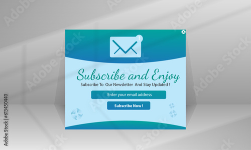 Popup Modern Subscription Form Design Template