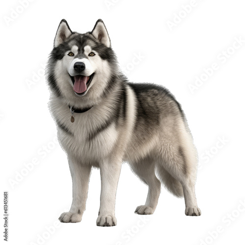 Siberian husky isolated on transparent background.