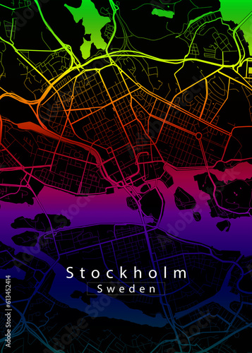 Photography Stockholm Sweden City Map