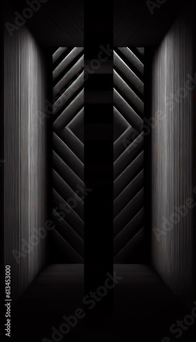 Dark modern interior wall, black design texture pattrn photo