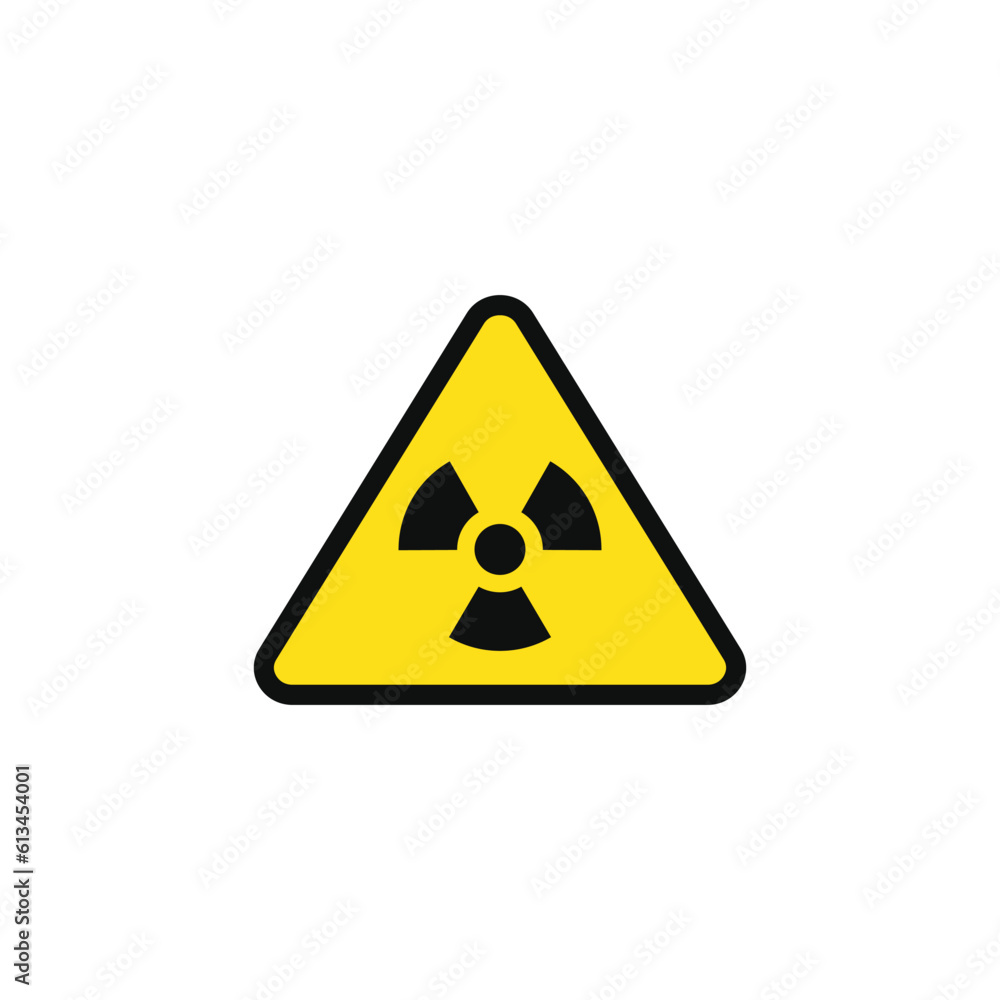 Radiation area caution warning symbol design vector Radiation area caution warning symbol design vector