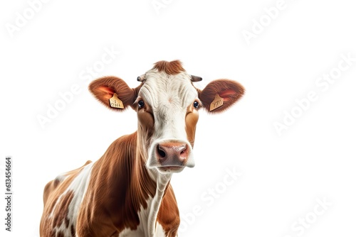 Standing Cow on an Isolated White Background © Thares2020