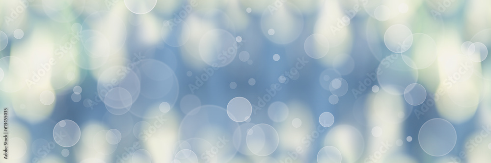 Defocused natural background with white bokeh. Background with blue accent. Defocused natural background with white bokeh. Background with blue accent.