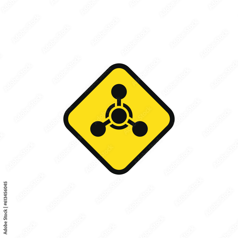 Chemical weapon caution warning symbol design vector Chemical weapon caution warning symbol design vector