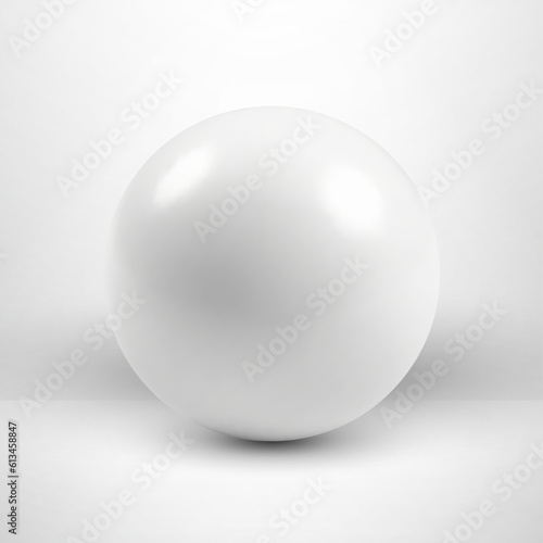White ball.Realistic ball for design and lettering.Vector illustration