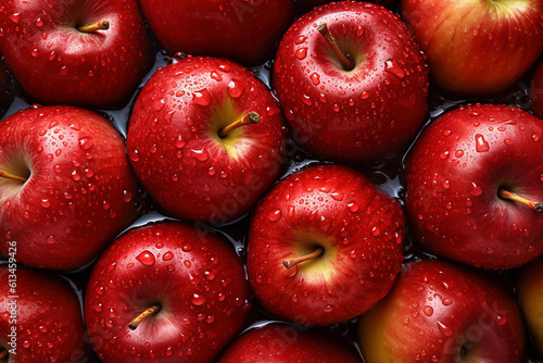 Fresh red Apple close-up background