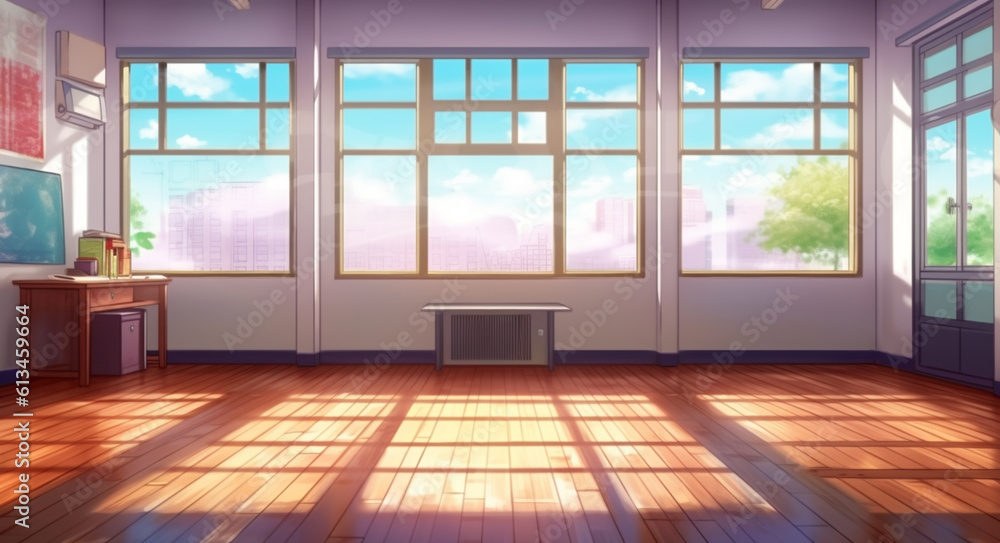 Fototapeta premium classroom interior with Generative AI