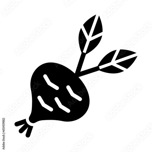 Kohlrabi Glyph Icon Design