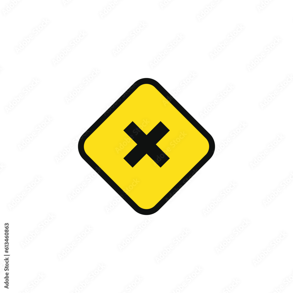 Irritant hazard caution warning symbol design vector