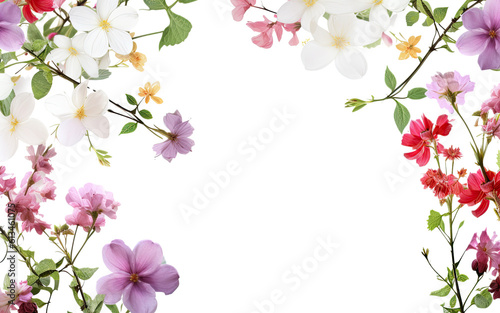 ai create Rose of Sharon Mugunghwa collage borders for decorating cards, invitations, and banners.