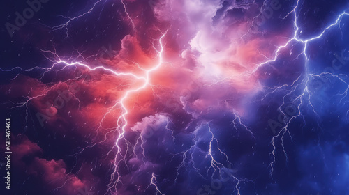 Electric Spark: Abstract Background with Lightnings. 