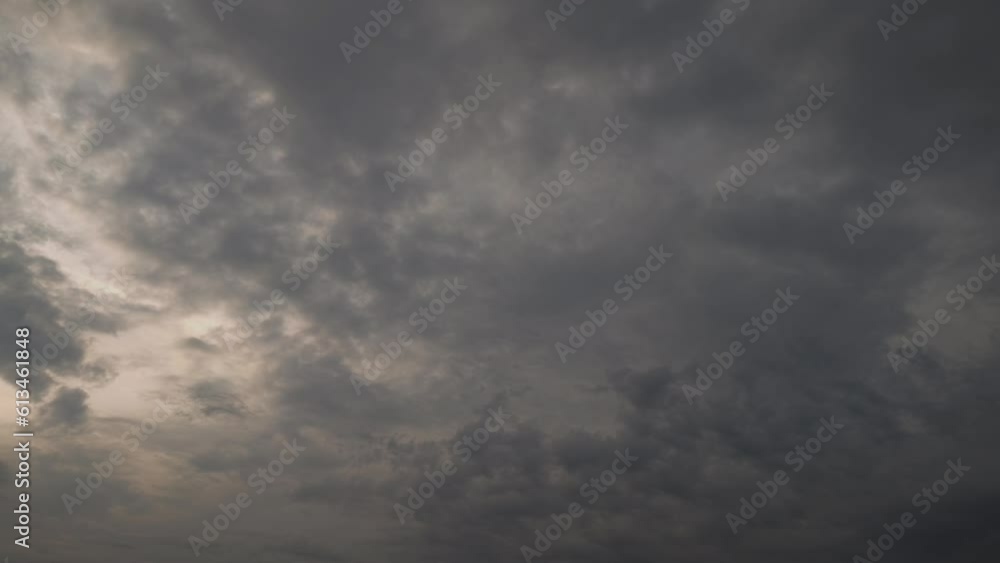 Storm cloud covers the beautiful sunset and prepares to rain Storm cloud covers the beautiful sunset and prepares to rain