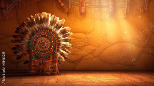 Indian tribe bohemian background free space