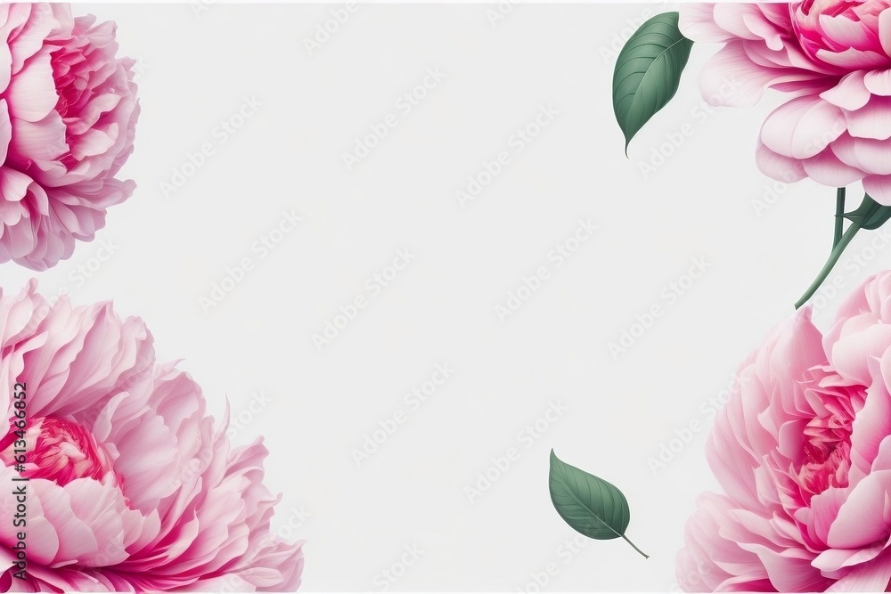 Beautiful floral background with spring flowers. Floral frame AI Generative Beautiful floral background with spring flowers. Floral frame AI Generative