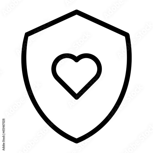 security system line icon