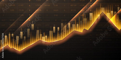 business vector illustration design Stock market charts or Forex trading charts for business and finance ideas.