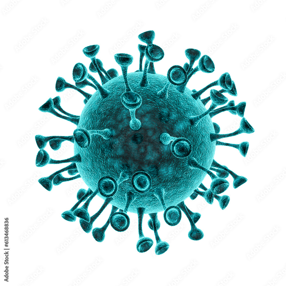 Microscopic Virus Cell, 3d rendering - obrazy, fototapety, plakaty 