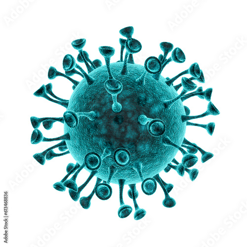 Microscopic Virus Cell, 3d rendering photo