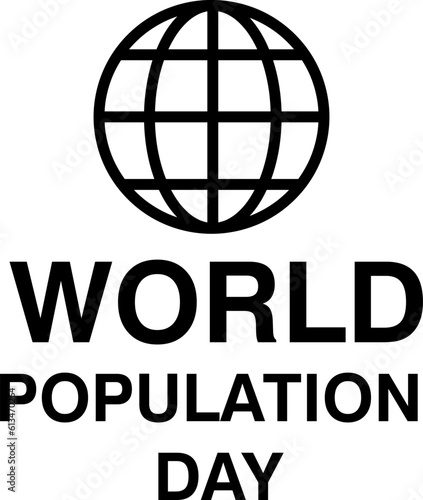 world population day vector icon illustration on white background..eps