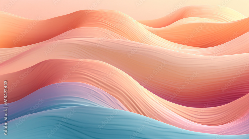 pastel waves wallpaper, background, Generative AI pastel waves wallpaper, background, Generative AI