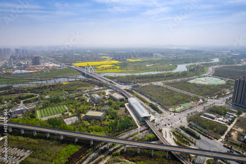 aerial view of Xi'an, China