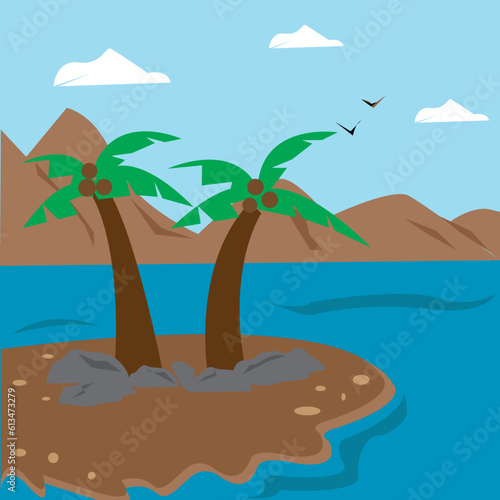 Breezy Beachfront Illustration