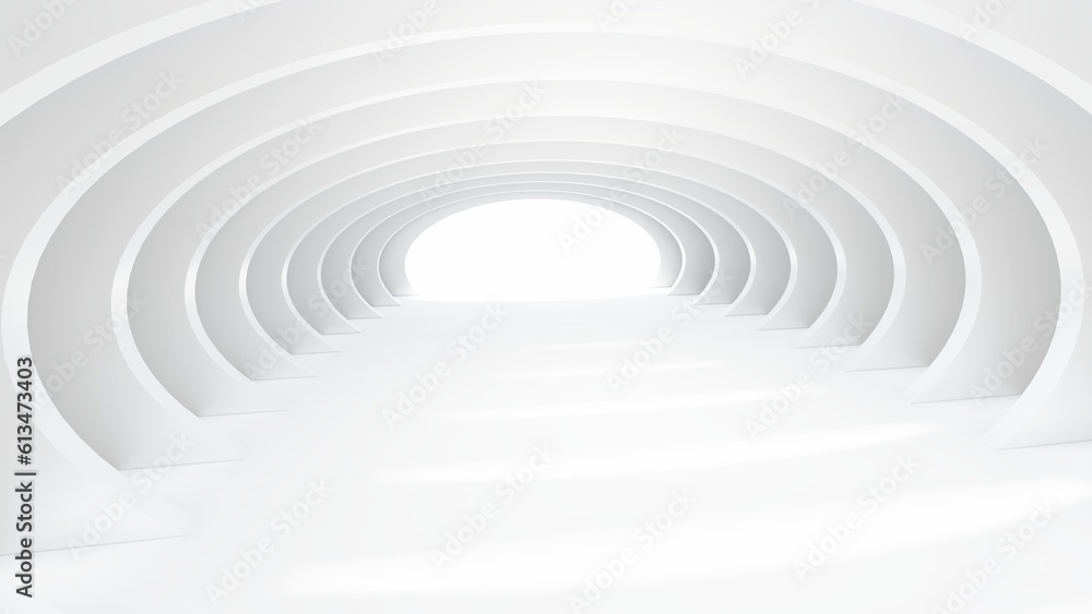 Fototapeta premium Abstract architecture background arched interior 3d render