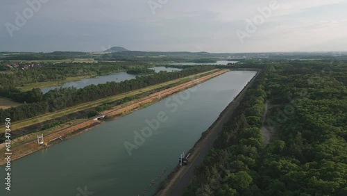 Wallpaper Mural Aerial shot of an empty rowing arena during sunset. Torontodigital.ca