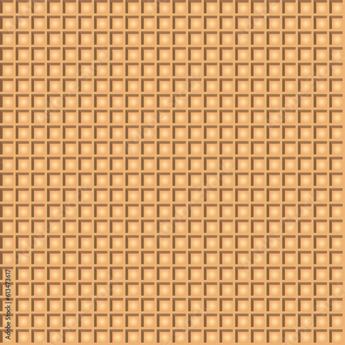 Geometric symmetrical pattern of many small squares. Wafer seamless pattern. 