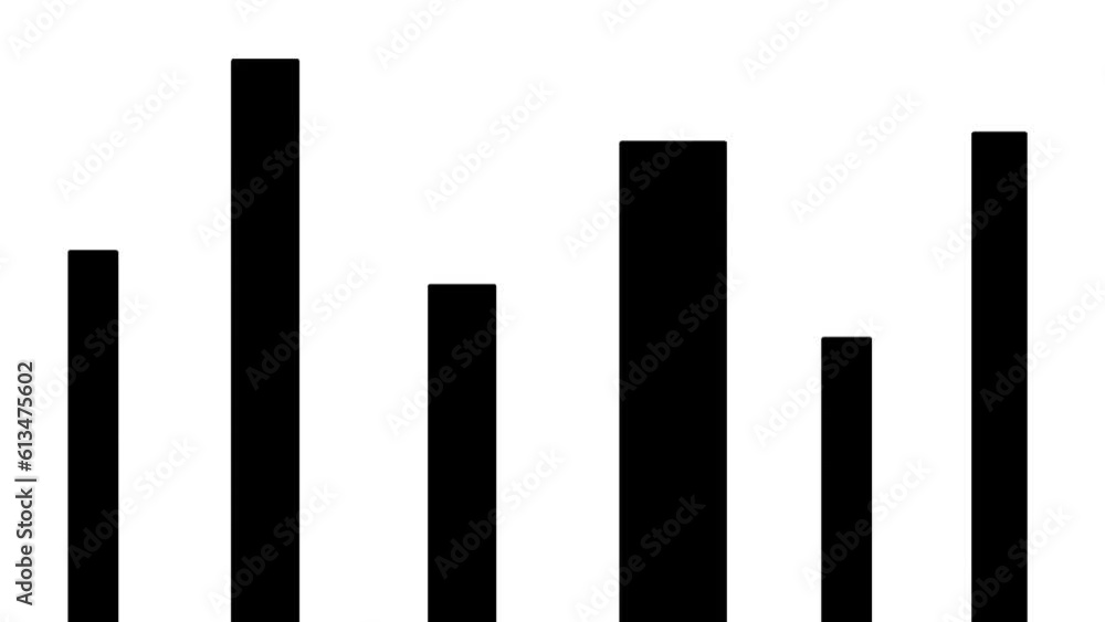 Black bars chart or imitation of music equalizer visualization Black bars chart or imitation of music equalizer visualization