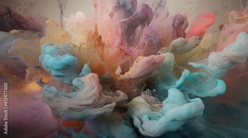 Abstract pastel splashing