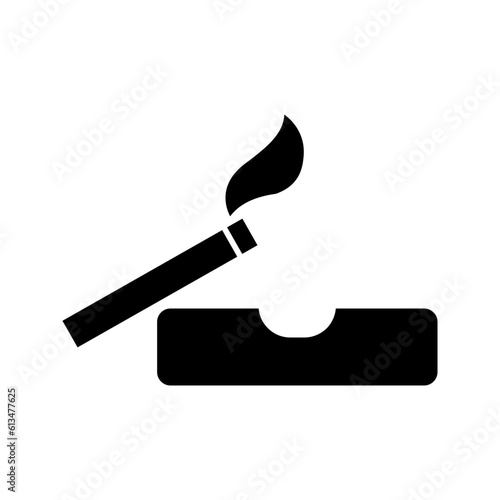 cigarette icon on the white background color editable