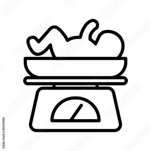 Weight scale for infant icon color editable