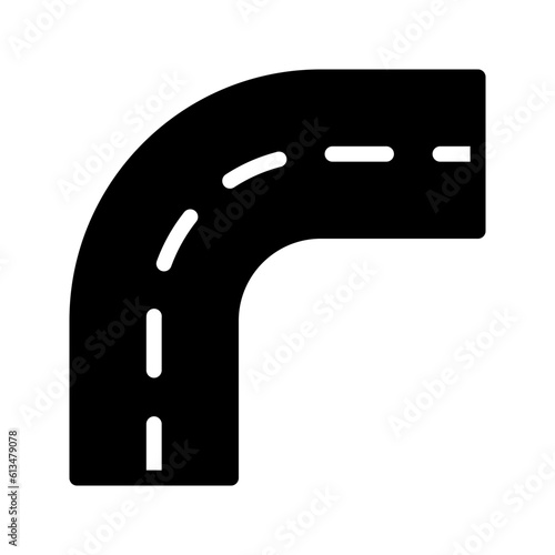 Road icon vector color editable