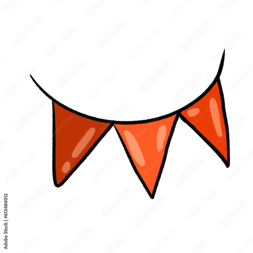 Multicolored festive flags-garland. Multicolored festive flags-garland.