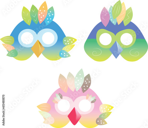 Parrots masks for kids