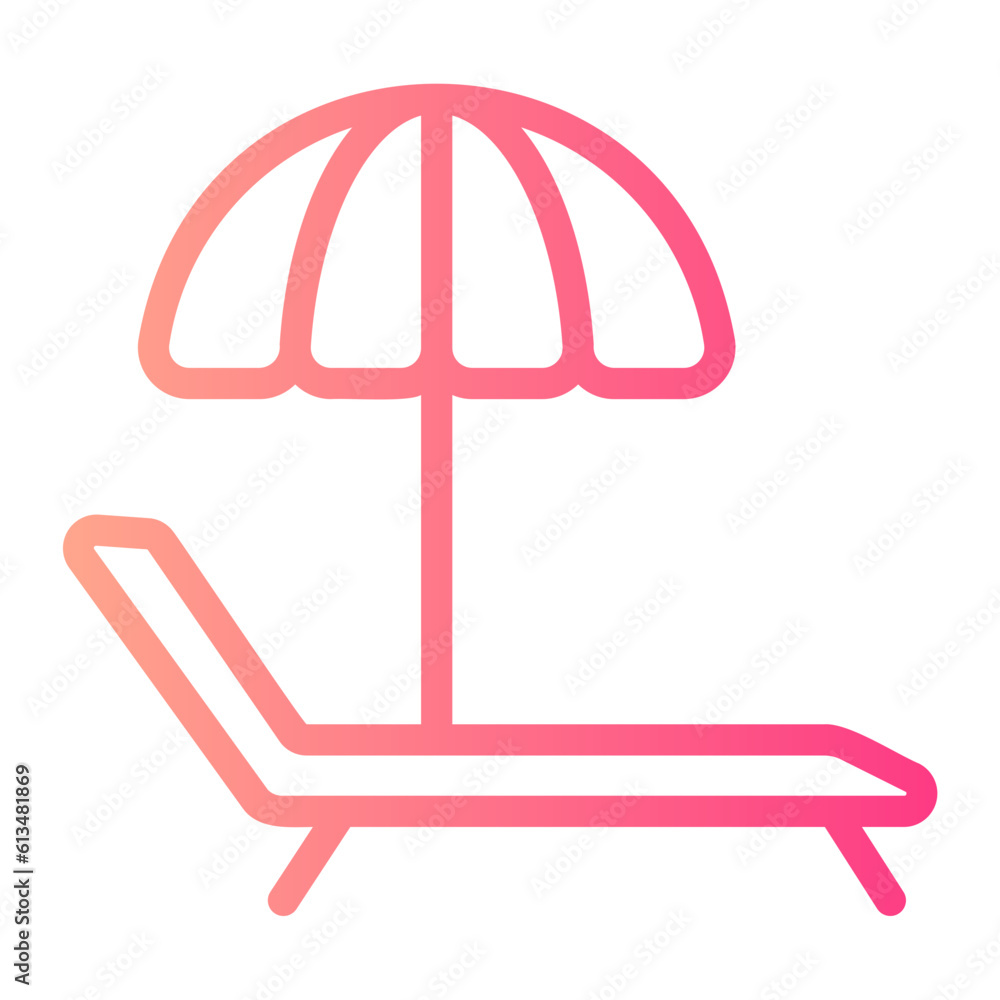 Sunbed gradient icon Sunbed gradient icon