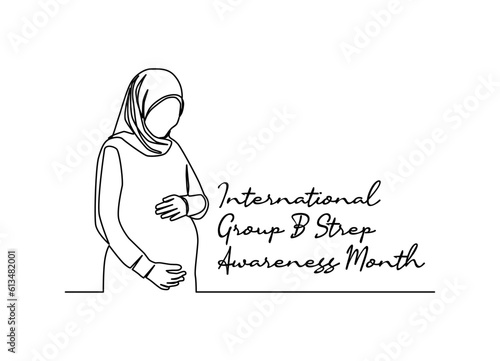 line art of international B strep awareness month good for international B strep awareness month celebrate. line art. illustration.