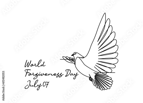 line art of world forgiveness day good for world forgiveness day celebrate. line art. illustration.