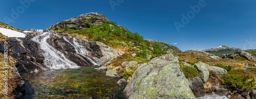 Bergbach in den Bergen von Norwegen